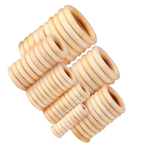 TEMPNAP 100Stücke Holzringe DIY Vorhangringe Robuste Holzringe für Handwerk Dekoration und Heimprojekte Natürliche Holzfarbe Leicht zu Gestalten TEMPNAP 100Stücke Holzringe DIY Vorhangringe Robuste Holzringe für Handwerk Dekoration und Heimprojekte Natürliche Holzfarbe Leicht zu Gestalten von TEMPNAP