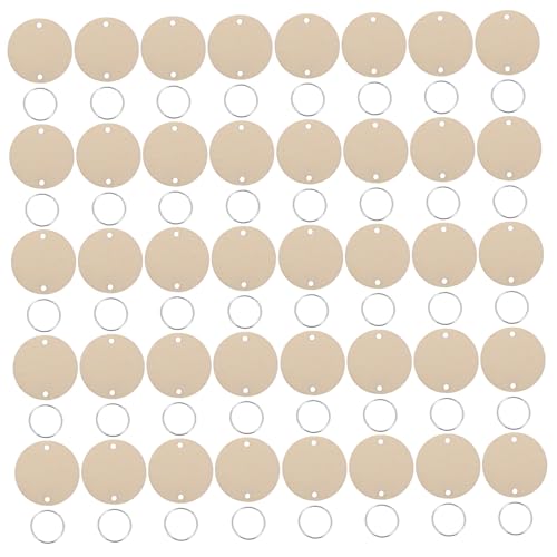 TEMPNAP 100Stücke Runde Holzscheiben mit Löchern und Edelstahlringen DIY Geburtstagskalender Holzanhänger für Erinnerungsetiketten Bastelprojekte und Kunsthandwerk TEMPNAP 100Stücke Runde Holzscheiben mit Löchern und Edelstahlringen DIY Geburtstagskalender Holzanhänger für Erinnerungsetiketten Bastelprojekte und Kunsthandwerk von TEMPNAP