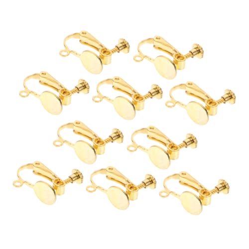 TEMPNAP 10Stücke DIY Ohrstecker Zubehör Clip Ohrringe Reinem Förmige Schraubfeder Ohrclips Angenehm für Herstellung TEMPNAP 10Stücke DIY Ohrstecker Zubehör Clip Ohrringe Reinem Förmige Schraubfeder Ohrclips Angenehm für Herstellung von TEMPNAP