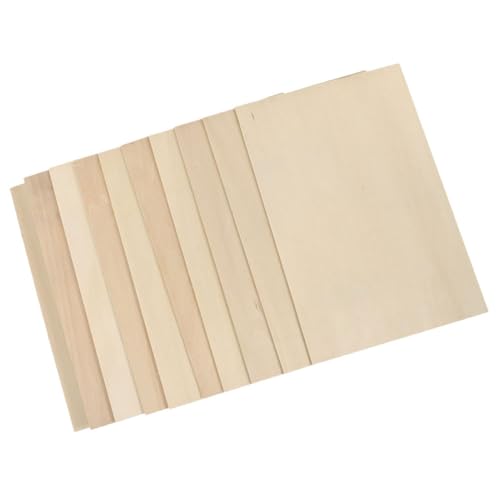 TEMPNAP 10Stücke Handgefertigte Holzbretter Lindenholz für DIY Projekte Bastelarbeiten und Urlaubsdekoration Glatte Oberfläche zum Malen und Schnitzen von TEMPNAP