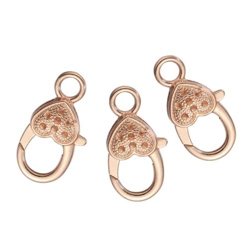 TEMPNAP 10Stücke Herzform Alu Klauenverschluss Vintage Karabinerverschluss für DIY Schmuck für Armbänder und Taschen Goldene Farbe Robust und Leicht TEMPNAP 10Stücke Herzform Alu Klauenverschluss Vintage Karabinerverschluss für DIY Schmuck für Armbänder und Taschen Goldene Farbe Robust und Leicht von TEMPNAP