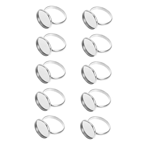 TEMPNAP 10Stücke Ringbasis Teilig Verstellbare DIY Schmuck Ringe für Bastelprojekte Langlebig und Bruchfest Passend für Verschiedene Ringgrößen von TEMPNAP