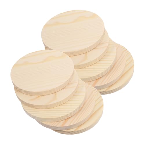 TEMPNAP 10Stücke Runde Holzscheiben Kiefernholz Unbehandelte DIY Holzscheiben für Bastelprojekte Dekorationen und Geschenkanhänger von TEMPNAP