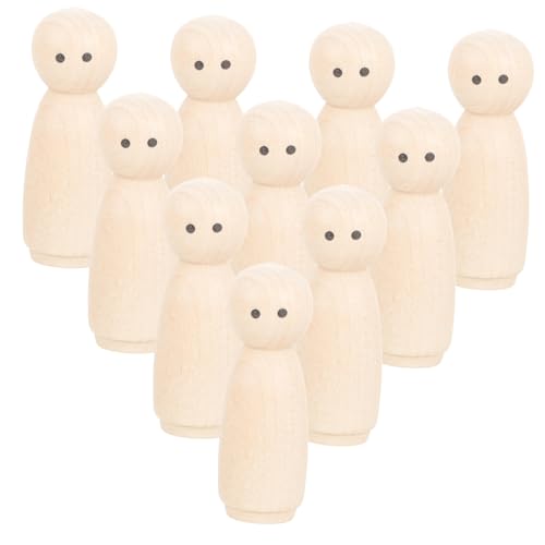TEMPNAP 10Stücke Unbemalte Holzpuppen DIY Peg Dolls für Bastelprojekte Kindergeburtstag Holzfiguren Dekorieren Natürliche Holzoberfläche TEMPNAP 10Stücke Unbemalte Holzpuppen DIY Peg Dolls für Bastelprojekte Kindergeburtstag Holzfiguren Dekorieren Natürliche Holzoberfläche von TEMPNAP