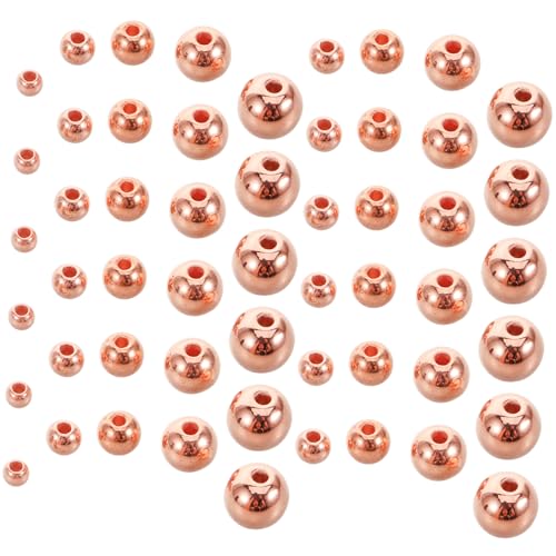 TEMPNAP 1100stücke Runde Perlen Roségold Für Schmuckherstellung Glatte Spacer Beads Für Armbänder Halsketten Ohrringe Und Schlüsselanhänger Langlebiges Bastelzubehör von TEMPNAP
