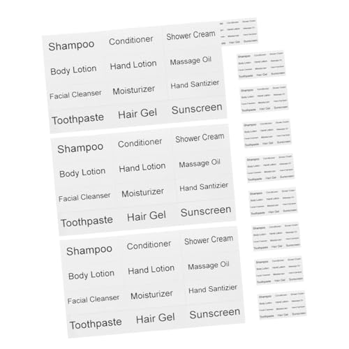 TEMPNAP 12 Blatt Selbstklebende Etiketten für Badezimmerflaschen Wasserfeste Aufkleber für Shampoo Kosmetik und Toilettenartikel Klare Beschriftung Langlebig Teiliges für Einfache TEMPNAP 12 Blatt Selbstklebende Etiketten für Badezimmerflaschen Wasserfeste Aufkleber für Shampoo Kosmetik und Toilettenartikel Klare Beschriftung Langlebig Teiliges für Einfache von TEMPNAP