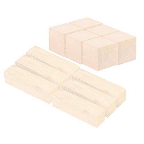 TEMPNAP 12 Stück DIY Holzblock Set Unbehandelte Holz Würfel für Kunsthandwerk Malen und DIY Projekte Quadratisch Robuste und Langlebige Materialien für Kreative Ideen von TEMPNAP