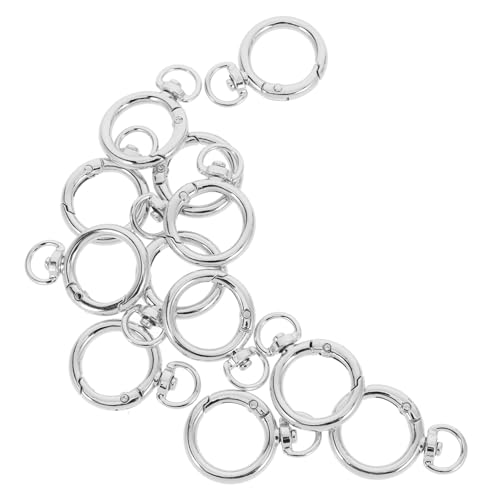 TEMPNAP 12 Stück Runder Legierungs Federclip Schlüsselanhänger mit Schnallen für DIY Zubehör für Schlüssel Kleine Accessoires und Handwerksprojekte Silberfarben TEMPNAP 12 Stück Runder Legierungs Federclip Schlüsselanhänger mit Schnallen für DIY Zubehör für Schlüssel Kleine Accessoires und Handwerksprojekte Silberfarben von TEMPNAP