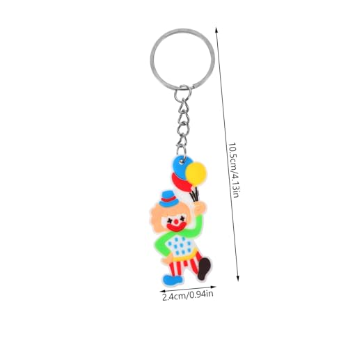 TEMPNAP 12 Stück Teiliges Bunte Clown Schlüsselanhänger aus Langlebigem PVC und Metall Vielseitig als Schlüsselring Taschenanhänger und Partydeko für Frauen von TEMPNAP