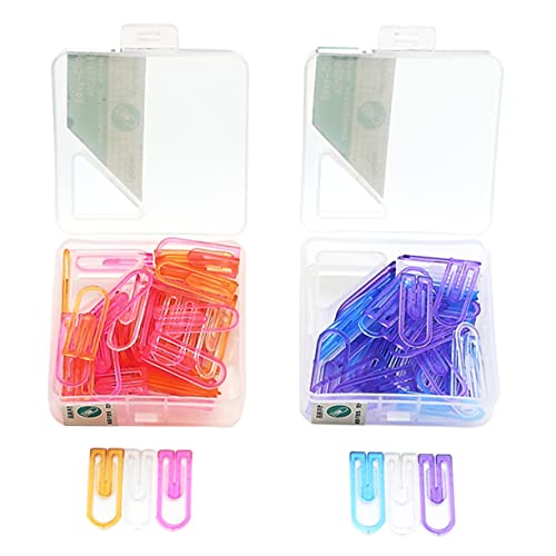 TEMPNAP 120 Stück Kreative Büroklammern im Bunten Design Rutsch Papierclips für Notizen Fotos und Dateien für Büro und Schule Praktische Bürobedarfartikel von TEMPNAP