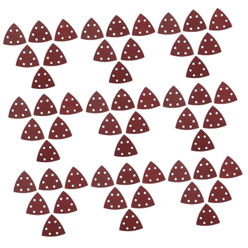 TEMPNAP 120 Stück dreieckiges Schleifpapier Palm Sander Schleifpapier Holz Schleifpapier Auto Schleifpapier Hochleistungs-Schleifpapier Sandpapierblöcke Aluminiumoxid Brown von TEMPNAP
