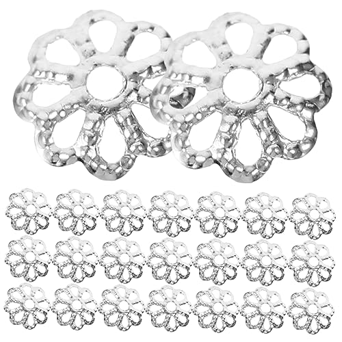 TEMPNAP 1200 Stück DIY Blumenform Spacer Perlen Kappen Metallperlen für Armbänder Ohrringe und für Kreative Schmuckherstellung Silber TEMPNAP 1200 Stück DIY Blumenform Spacer Perlen Kappen Metallperlen für Armbänder Ohrringe und für Kreative Schmuckherstellung Silber von TEMPNAP