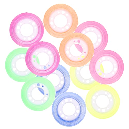 TEMPNAP 12Rollen Teiliges Bunter Klebebänder für Dekorative DIY Bänder für Scrapbooking Basteln und Kreative Projekte Transparent von TEMPNAP