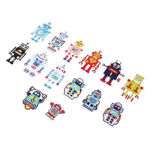 TEMPNAP 14 Stück Teiliges Cartoon Roboter Bügel Patches für Kleidung Lustige Bestickte Aufnäher zum Aufbügeln oder Aufnähen für Reparatur von Löchern Verschönerung von Jeans und Textilien TEMPNAP 14 Stück Teiliges Cartoon Roboter Bügel Patches für Kleidung Lustige Bestickte Aufnäher zum Aufbügeln oder Aufnähen für Reparatur von Löchern Verschönerung von Jeans und Textilien von TEMPNAP