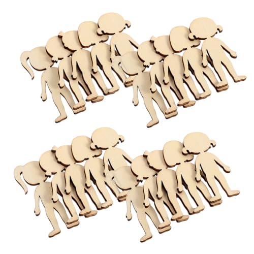 TEMPNAP 150 Stück Unlackierte Diy Holzformen für Kreative Bastelprojekte für Klassenzimmer und Gruppenaktivitäten von TEMPNAP