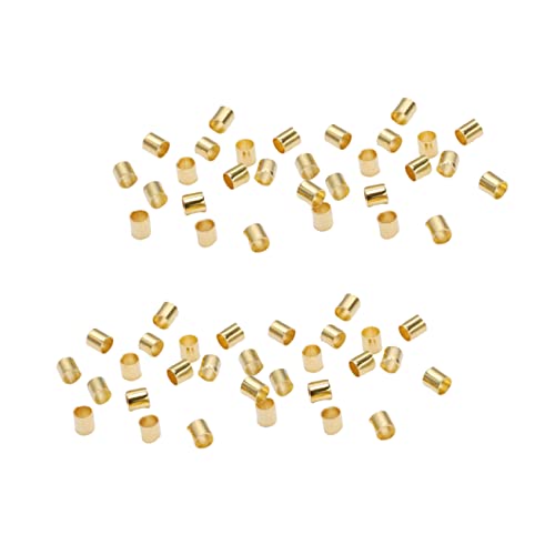 TEMPNAP 1500 Stück Teiliges Crimpperlen aus Kupfer Goldfarben Langlebige Schmuckperlen zum Auffädeln DIY Bastelperlen für Armbänder und Kreative Schmuckherstellung von TEMPNAP