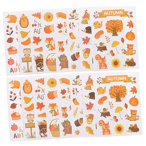 TEMPNAP 16 Blatt Teiliges Abnehmbare Thanksgiving Fensterbilder Wiederverwendbare Herbst Wandtattoos Klare Party Deko für Wohnzimmer Klassenzimmer und Fensterdekoration von TEMPNAP