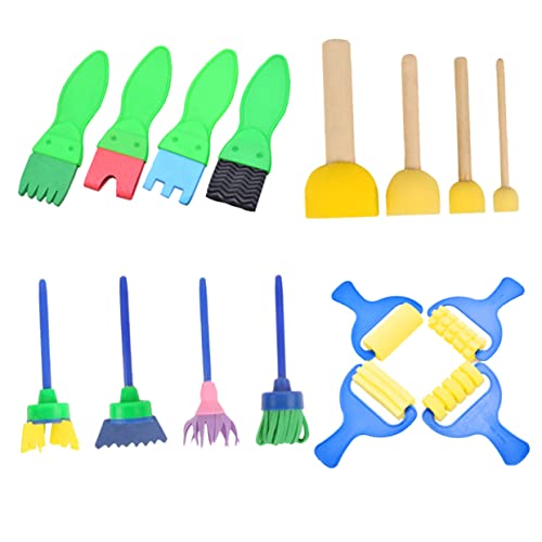 TEMPNAP 16Stücke Teiliges Malschwamm Pinsel Set für DIY Kunstmalerei Set mit Verschiedenen Bürsten für Projekte und Frühförderung Sicher und Langlebig TEMPNAP 16Stücke Teiliges Malschwamm Pinsel Set für DIY Kunstmalerei Set mit Verschiedenen Bürsten für Projekte und Frühförderung Sicher und Langlebig von TEMPNAP