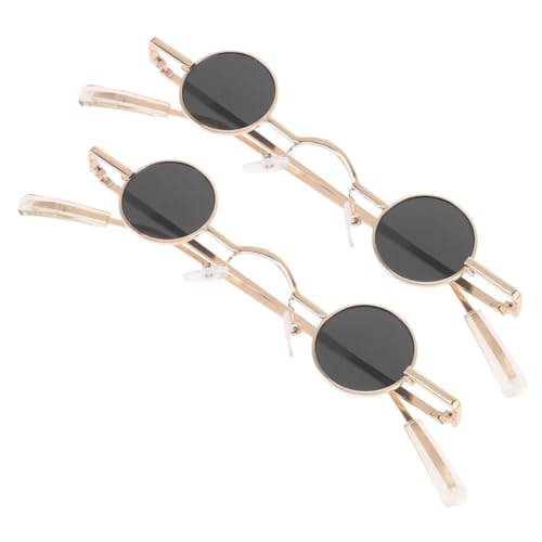 TEMPNAP 2 Paare Vintage-sonnenbrille Rahmen Retro Funky Form Überdimensioniert Kreis Dame Runden Rand Weiblich Blau Gläser Erwachsene Party Für Punk-sonnenbrille Golden Metall TEMPNAP 2 Paare Vintage-sonnenbrille Rahmen Retro Funky Form Überdimensioniert Kreis Dame Runden Rand Weiblich Blau Gläser Erwachsene Party Für Punk-sonnenbrille Golden Metall von TEMPNAP