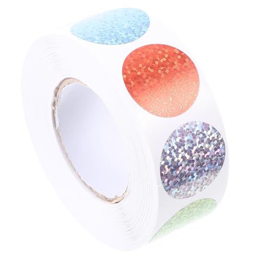 TEMPNAP 2 Rollen Glitzer Einladungskarten Aufkleber Klebeetiketten für Dekoration und Bastelprojekte pro Rolle für Partys und Hochzeiten von TEMPNAP
