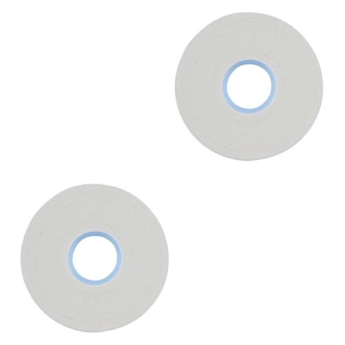 TEMPNAP 2 Rollen Wasserlösliches Doppelseitiges Klebeband Diy-patchwork-klebeband Nähzubehörband Textilklebeband Nähband Waschen Heftband Abwaschen Überschrift Klebrig Streifen Das Weiß von TEMPNAP