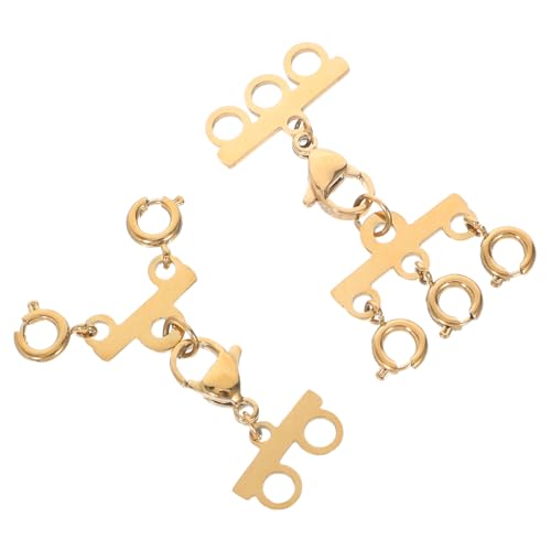 TEMPNAP 2 Stück Halskettenverbinder Für Lagenlook Halskettenverschlüsse Trenner Armbandverschlüsse Schmuckstapler Für Stapelbare Schmuckherstellung von TEMPNAP