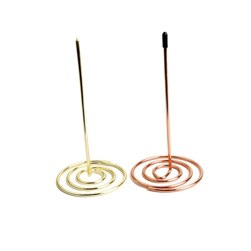 TEMPNAP 2 Stück Roségold Metall Menühalter mit Rundem Sockel Stabilem Memo und Rechnungsspindel Vielseitiger Dokumentenhalter für Büro Restaurant Küche und Hotel TEMPNAP 2 Stück Roségold Metall Menühalter mit Rundem Sockel Stabilem Memo und Rechnungsspindel Vielseitiger Dokumentenhalter für Büro Restaurant Küche und Hotel von TEMPNAP