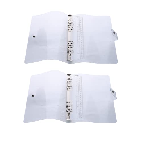 TEMPNAP 2 Stück Transparentes Notizbuch Cover aus PVC mit Druckknopfverschluss für Planner Notizhefte und Dokumente Langlebig und Vielseitig Einsetzbar von TEMPNAP