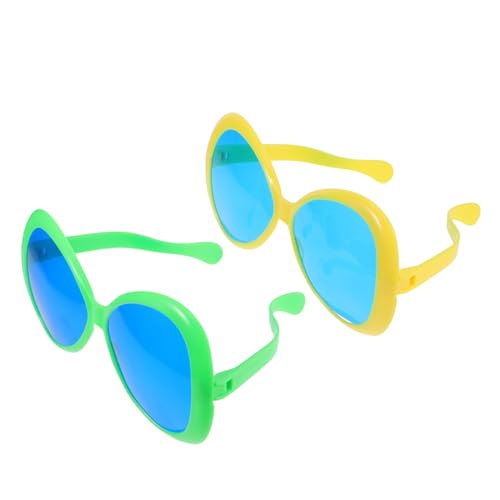 TEMPNAP 2 Stück Übergroße Hawaii Sonnenbrille Lustige Requisiten für Strand und Sommergeburtstagsbrille Selfie Accessoires für Hochzeiten und Feiern von TEMPNAP