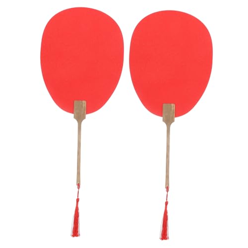 TEMPNAP 2 Stück Vintage Diy Blanko Fächer Dickem Papier Malbarer Handfächer für Kunst und Bastelprojekte für Künstler von TEMPNAP