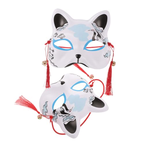 TEMPNAP 2-teilige Tiermaskenmaske: Japanische Fuchs-katzenmaske – Party-cosplay-kostümzubehör, Foto-requisite Für Feiertags-halloween-party-kostümveranstaltungen TEMPNAP 2-teilige Tiermaskenmaske: Japanische Fuchs-katzenmaske – Party-cosplay-kostümzubehör, Foto-requisite Für Feiertags-halloween-party-kostümveranstaltungen von TEMPNAP