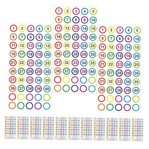 TEMPNAP 20 Blatt Bunte Nummerierte Klebeetiketten zum Organisieren Selbstklebende Zahlenaufkleber für Zuhause Büro Schule Stabile Haftung zum Markieren und Sortieren TEMPNAP 20 Blatt Bunte Nummerierte Klebeetiketten zum Organisieren Selbstklebende Zahlenaufkleber für Zuhause Büro Schule Stabile Haftung zum Markieren und Sortieren von TEMPNAP