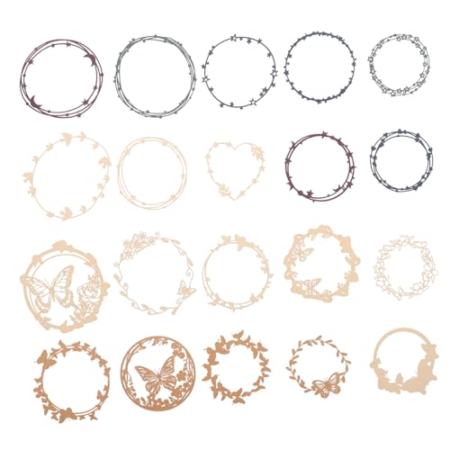TEMPNAP 20 Blatt Planer Dekorative Blattrandkarte Liebesherzrahmen Papierausschnitte Blumen Scrapbooking Spitzenkarte Schmetterlingsausschnitt Vintage-fotorahmen TEMPNAP 20 Blatt Planer Dekorative Blattrandkarte Liebesherzrahmen Papierausschnitte Blumen Scrapbooking Spitzenkarte Schmetterlingsausschnitt Vintage-fotorahmen von TEMPNAP