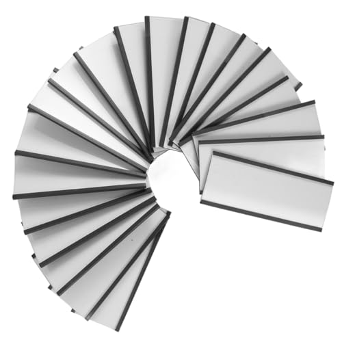 TEMPNAP 20 Sets C-kanal-magnetetikettenhalter, Magnet-regaletikettenhalter Mit Schutzfolien Und Karteneinlagen, Whiteboard-namensschilder von TEMPNAP
