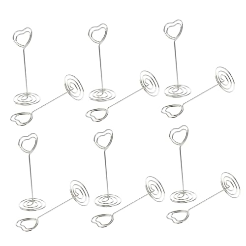 TEMPNAP 20 Stück Herzförmige Metall Tischkartenhalter Memo Clips für Hochzeit Tischdekoration Desktop Notizhalter Fotoklemme Namenskartenhalter für Zuhause Restaurant TEMPNAP 20 Stück Herzförmige Metall Tischkartenhalter Memo Clips für Hochzeit Tischdekoration Desktop Notizhalter Fotoklemme Namenskartenhalter für Zuhause Restaurant von TEMPNAP