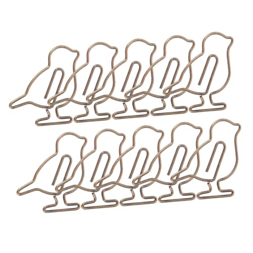 TEMPNAP 20 Stück Kreative Büroklammern aus Metall Teiliges Antikbraun Dekorative Clips für Notizen Dokumente Bücher und Scrapbooks für und Bürobedarf von TEMPNAP