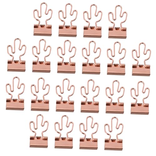 TEMPNAP 20 Stück Metall Büroklammern Binder Clips Praktisch Stabil für Aktenklammern und Fotohalter Bürobedarf Rosegold Kaktus Design Leicht und Langlebig für Schule und Home office TEMPNAP 20 Stück Metall Büroklammern Binder Clips Praktisch Stabil für Aktenklammern und Fotohalter Bürobedarf Rosegold Kaktus Design Leicht und Langlebig für Schule und Home office von TEMPNAP