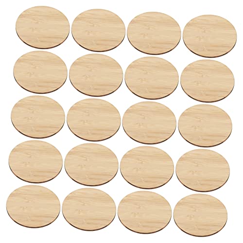 TEMPNAP 20 Stück Runde Unbehandelte DIY Malchips Praktische Holzscheiben für Basteln Hochzeiten und Kreative Projekte Naturholz für Kunstwerke von TEMPNAP