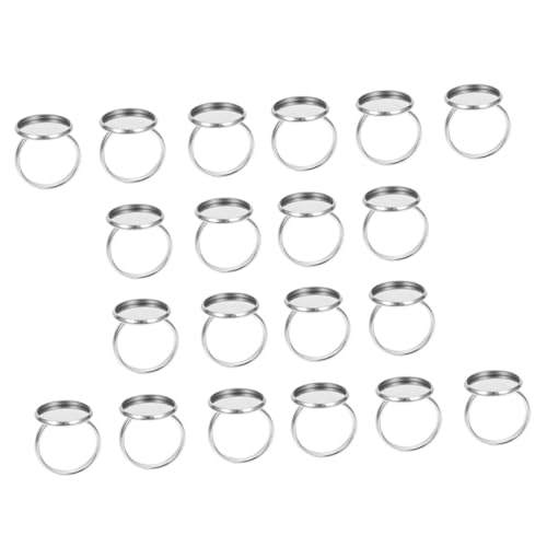 TEMPNAP 20 Stück Teiliges Edelstahl Ring Basis Verstellbarer Ringhalter für Schmuckherstellung Langlebige Finger Ring Setting DIY Accessoires Rostfreie Metallringe für Individuelle Ringe TEMPNAP 20 Stück Teiliges Edelstahl Ring Basis Verstellbarer Ringhalter für Schmuckherstellung Langlebige Finger Ring Setting DIY Accessoires Rostfreie Metallringe für Individuelle Ringe von TEMPNAP