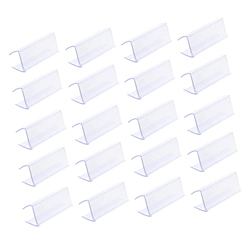 TEMPNAP 20 Stück Transparente Preisdisplay Halter für Preisschilder Robuste Etikettenhalter aus Kunststoff für Einzelhandel Supermärkte und Produktwerbung von TEMPNAP