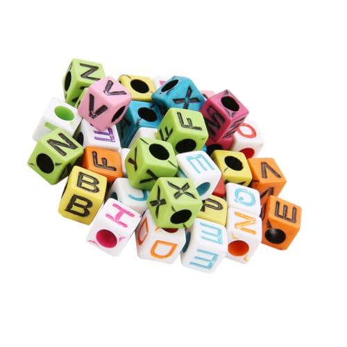 TEMPNAP 200 Stück Bunte Acryl Buchstaben Würfelperlen zum Auffädeln für DIY Schmuckherstellung Armbänder Halsketten Ohrringe Kreative Bastelperlen TEMPNAP 200 Stück Bunte Acryl Buchstaben Würfelperlen zum Auffädeln für DIY Schmuckherstellung Armbänder Halsketten Ohrringe Kreative Bastelperlen von TEMPNAP
