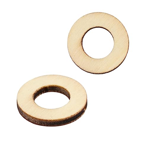 TEMPNAP 200 Stück DIY Holzscheiben Runde Holzstücke Bastelzubehör für Kreative Dekoration Natürliche Holzfarbe für Handwerk Weihnachten Hochzeiten und Feste von TEMPNAP