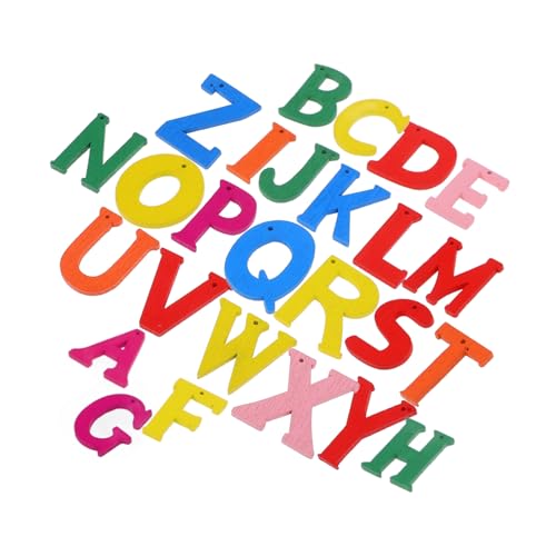 TEMPNAP 200 Stück Teiliges Unvollendete Bunte Holzbuchstaben Robustes Holz Alphabet für Basteln DIY Dekoration Vorschul Lernspiele und Kreative Handwerksprojekte von TEMPNAP