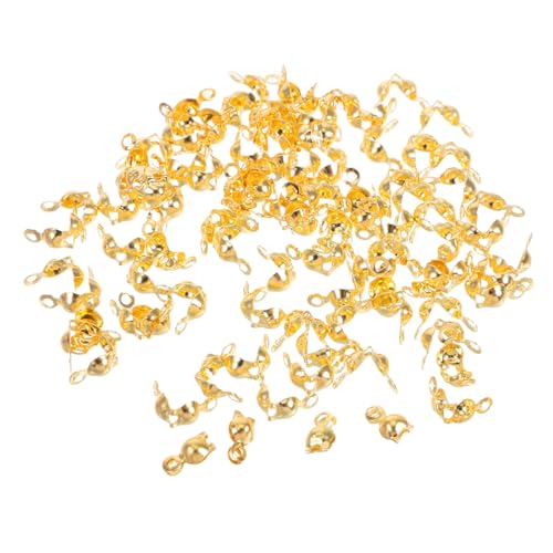 TEMPNAP 200Stücke Umklappbare Perlenspitzen Crimpabdeckungen für Schmuckherstellung Kettenverbinder für Armband und Halskettenprojekte DIY Zubehör für Basteln von TEMPNAP