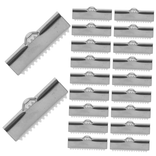 TEMPNAP 20Stücke Lederbandklemmen Farbige Kordelverschluss Clips für Schmuckdesigns Geeignet für Verschiedene Schnurstärken Einfache und Sichere Befestigung von TEMPNAP