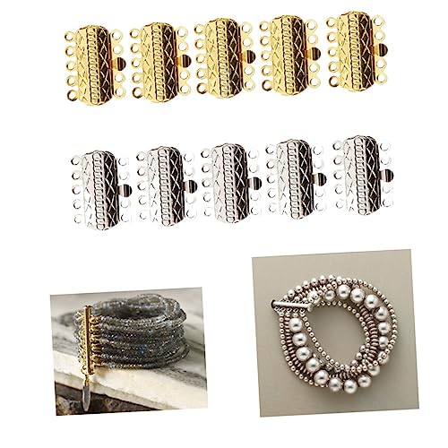 TEMPNAP 20Stücke Schmuckherstellung Zubehör Reihige Schmuckverschlüsse für Armbänder und Halsketten Praktische Verbindungsschnallen für DIY Projekte Leicht und Langlebig von TEMPNAP