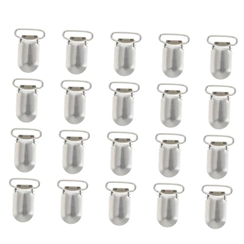 TEMPNAP 20Stücke Schnullerclips mit Hosenträgerclips und Schutzvorrichtung für DIY Projekte für Schnullerhalter Lätzchenclips und Spielzeughalter von TEMPNAP