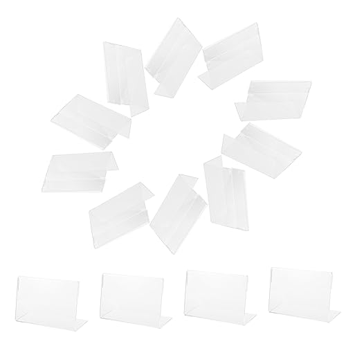 TEMPNAP 20Stücke Teiliges Förmiges Preisschildhalter Transparenter Displayständer für Preisetiketten für Restaurants und Einzelhandel TEMPNAP 20Stücke Teiliges Förmiges Preisschildhalter Transparenter Displayständer für Preisetiketten für Restaurants und Einzelhandel von TEMPNAP