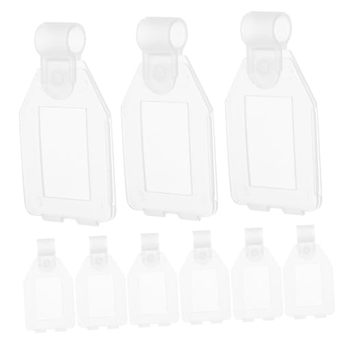 TEMPNAP 20Stücke Transparente Etikettenhalter für Supermärkte Robustes Kunststoffmaterial Einfach zu Beschriften für Drahtregale und Preisauszeichnungen Praktische Lösung von TEMPNAP