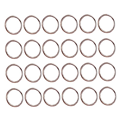 TEMPNAP 24 Stück Schlüsselringe Flache Metall Schlüsselanhänger Ringe für DIY Projekte für Schlüsselanhänger Gepäckanhänger und Bastelarbeiten von TEMPNAP
